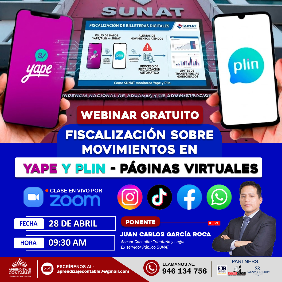 Webinar FISCALIZACIÓN SOBRE MOVIMIENTOS EN YAPE Y PLIN-PÁGINAS VIRTUALES
